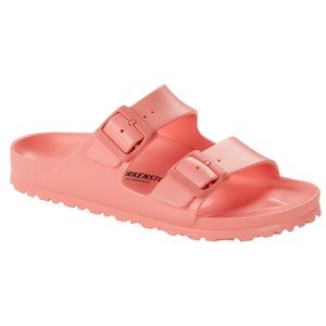 Birkenstock women’s Arizona Eva waterproof sandals in coral pink size 40